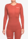 Ženska termo flis jopa Salewa Zebru Medium Warm AMR L/S Tee - etruscan red