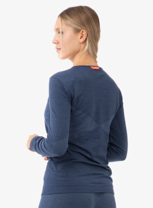 Ženska termo flis jopa Salewa Zebru Responsive L/S Tee - dark denim
