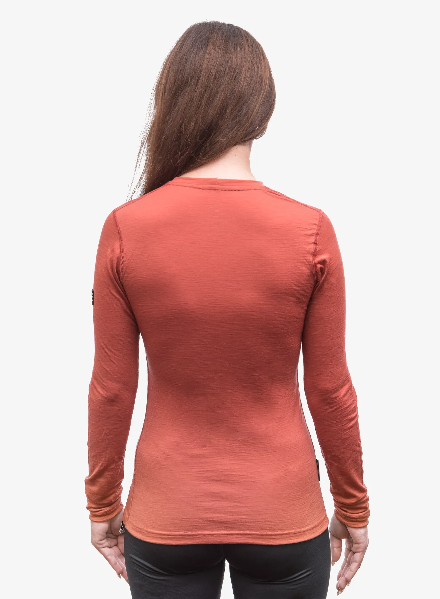 Ženska termo flis jopa Sensor Merino Active Tee L/S - terracotta