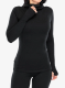 Ženska termo flis jopa Sensor Merino DF Tee L/S Hooded - black