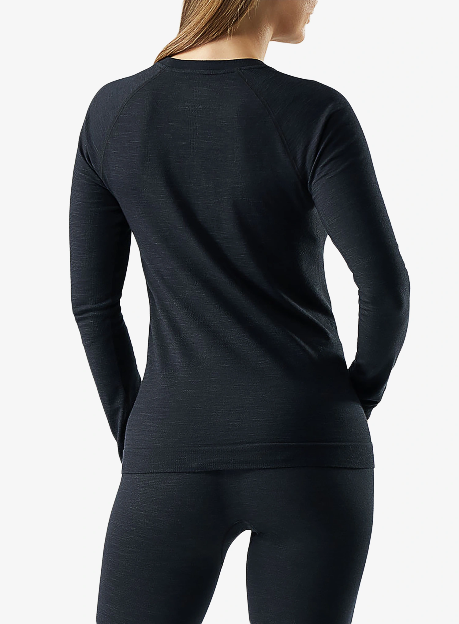 Ženska termo flis jopa Smartwool Intraknit All-Season Merino Base Layer Crew - black