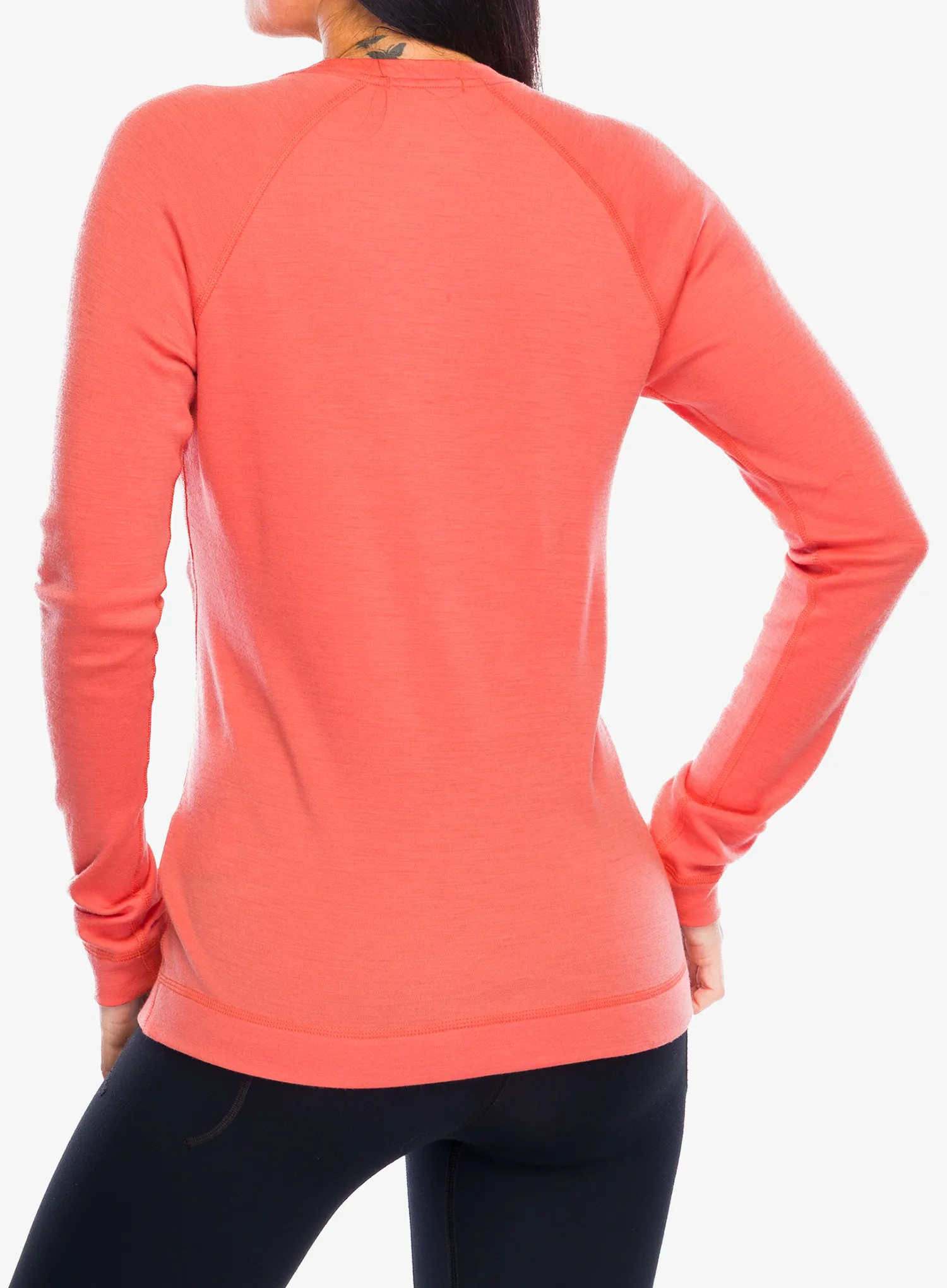 Ženska termo flis jopa Smartwool Merino 250 Baselayer Crew - coral reef