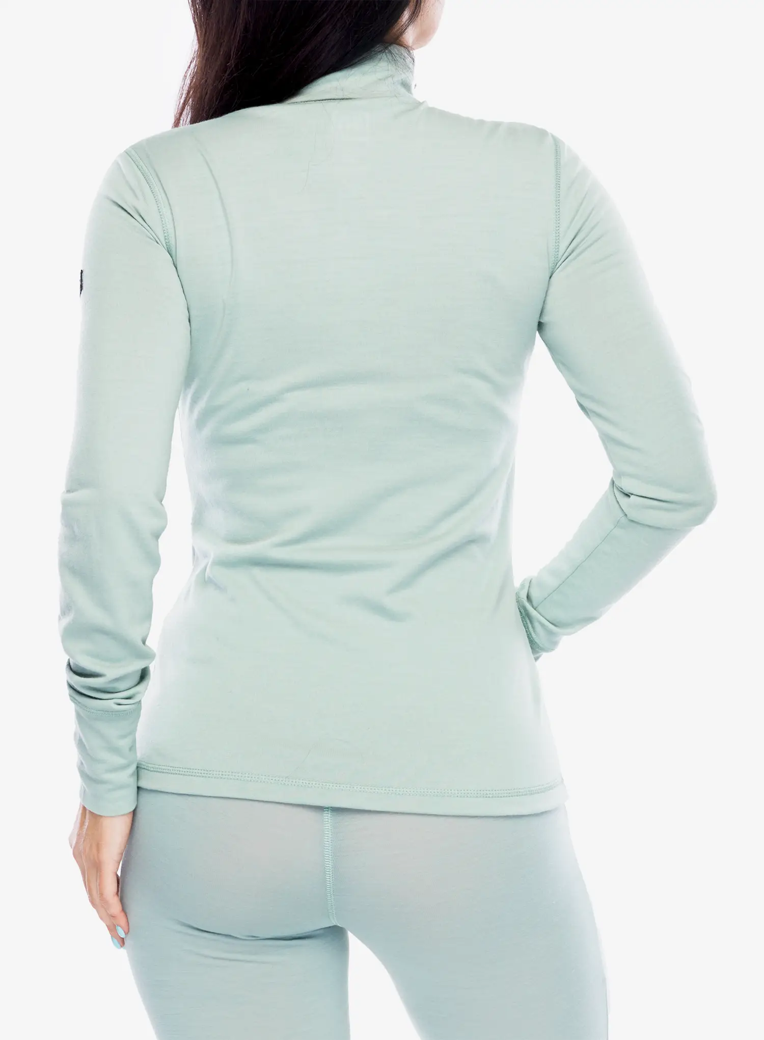 Ženska termo flis jopa Super.natural Arctic230 Zip 1/4 - light jade