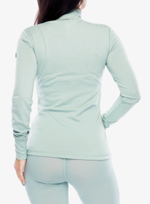 Ženska termo flis jopa Super.natural Arctic230 Zip 1/4 - light jade