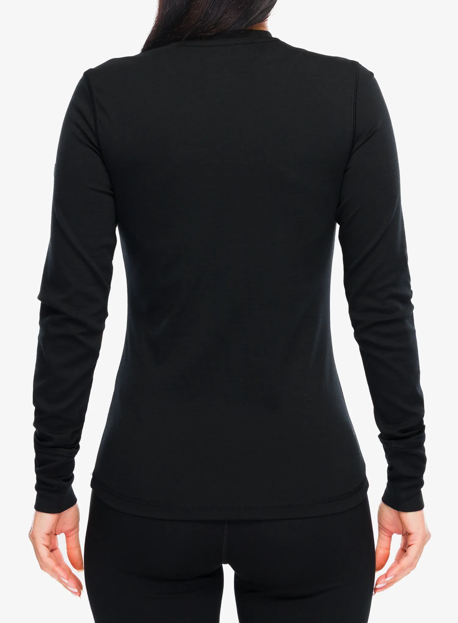 Ženska termo flis jopa Super.natural Lux Base LS - jet black