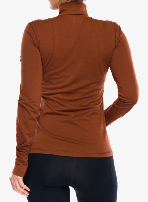 Ženska termo flis jopa Super.natural Tundra 175 Zip 1/4 Flear - horn brown/copper