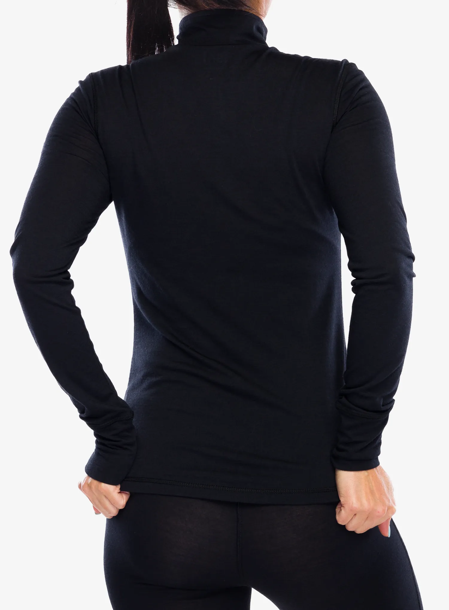 Ženska termo flis jopa Super.natural Tundra175 Zip 1/4 - jet black
