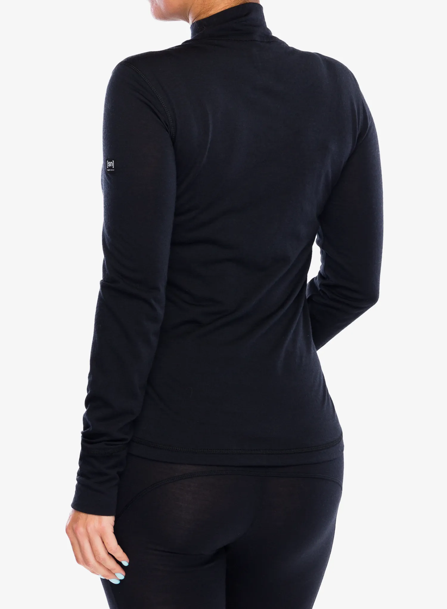 Ženska termo flis jopa Super.natural Tundra175 Turtleneck - jet black