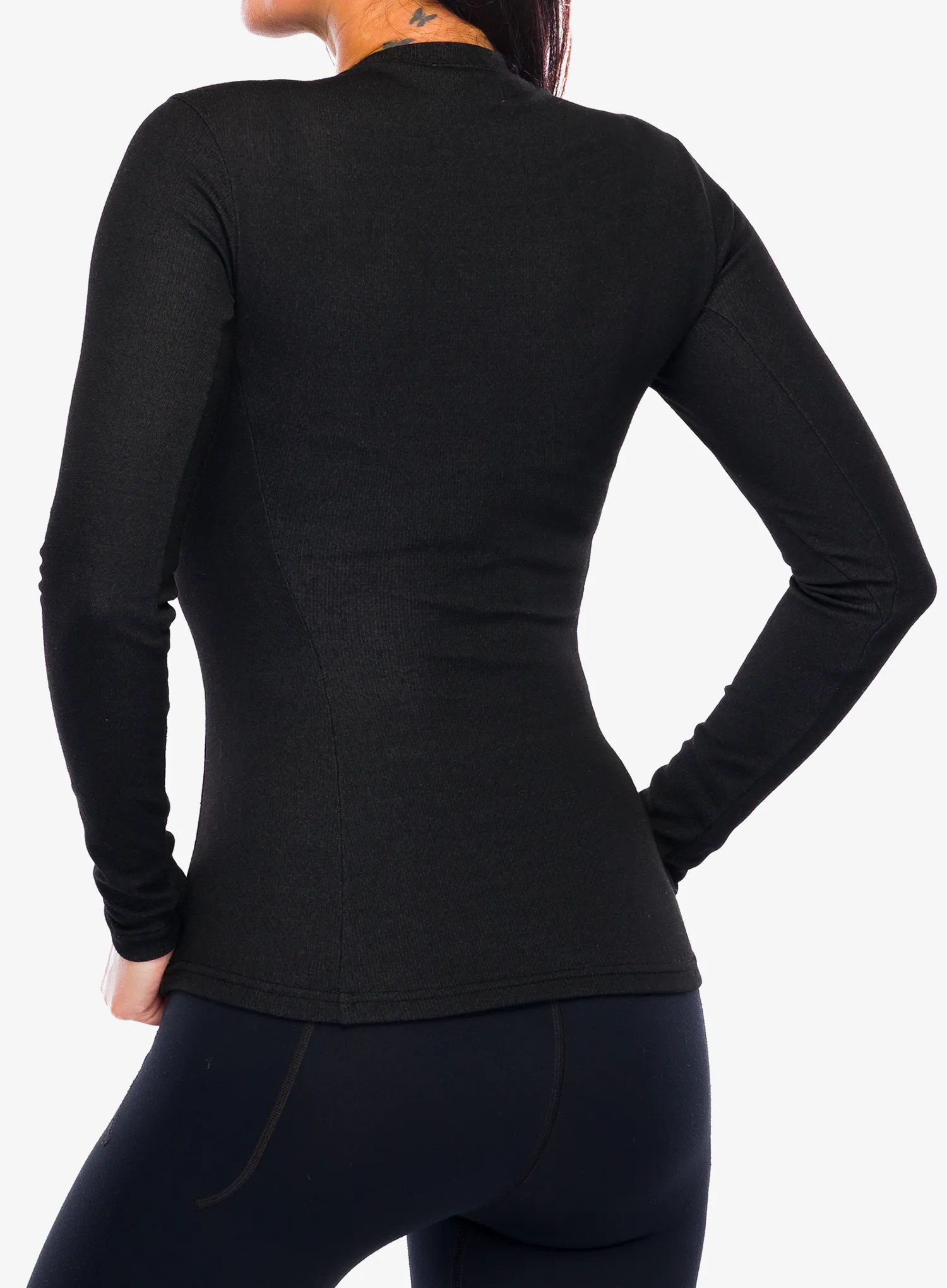 Ženska termo flis jopa The North Face Easy L/S Crew Neck - tnf black