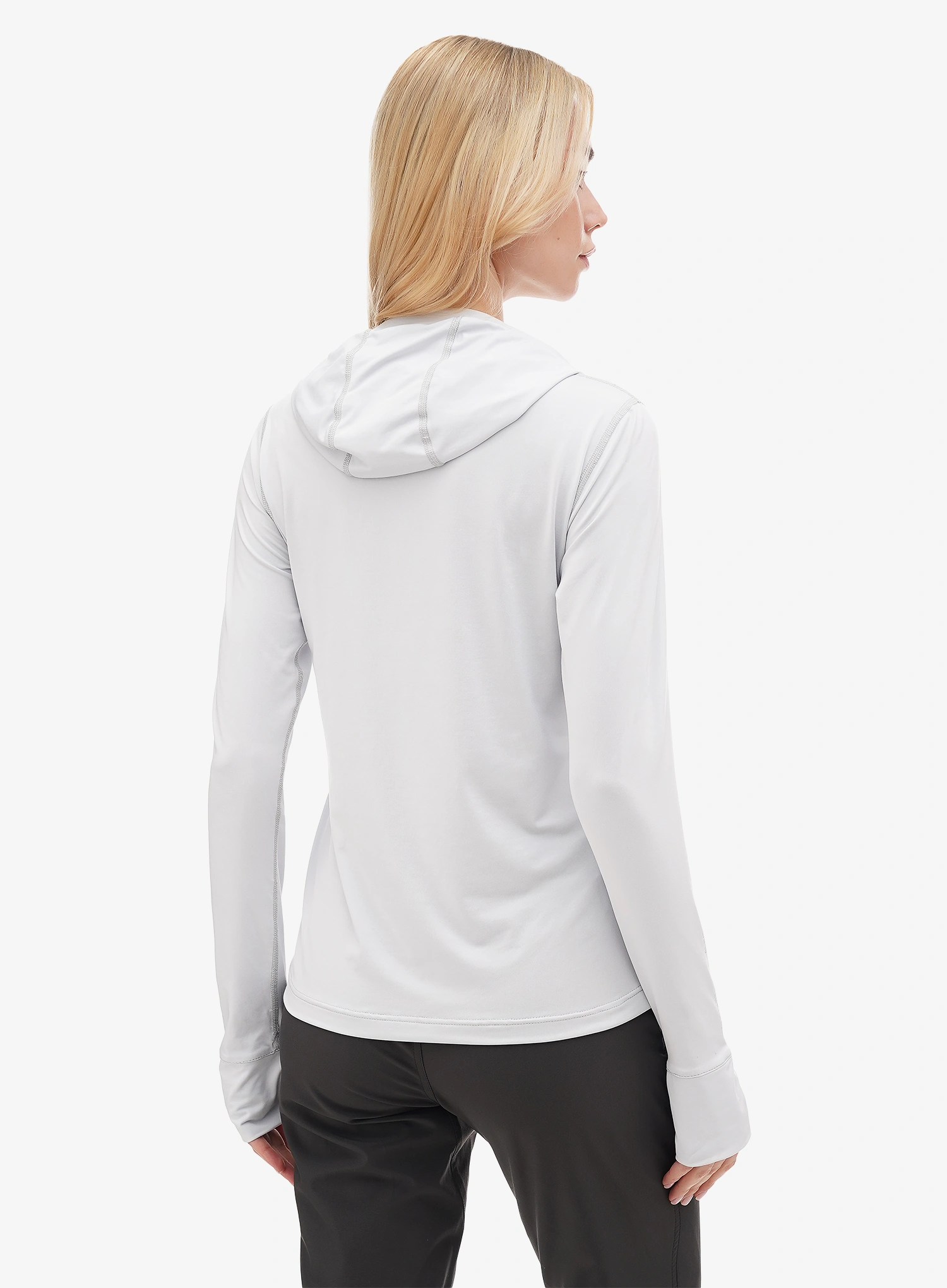 Ženska termo flis jopa Turbat Hike Lite LS Hood Thermo T-Shirt - glacier gray