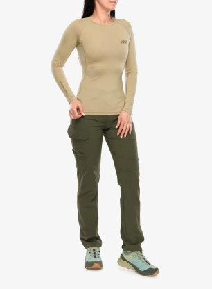 Ženska termo flis jopa Turbat Hike Lite LS Thermo T-Shirt - cornstalk sand