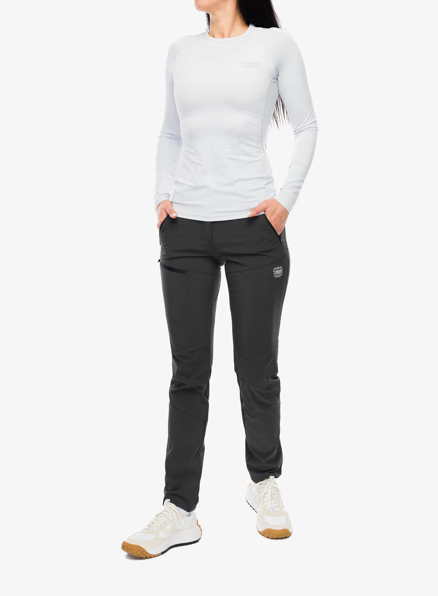 Ženska termo flis jopa Turbat Hike Lite LS Thermo T-Shirt - glacier gray