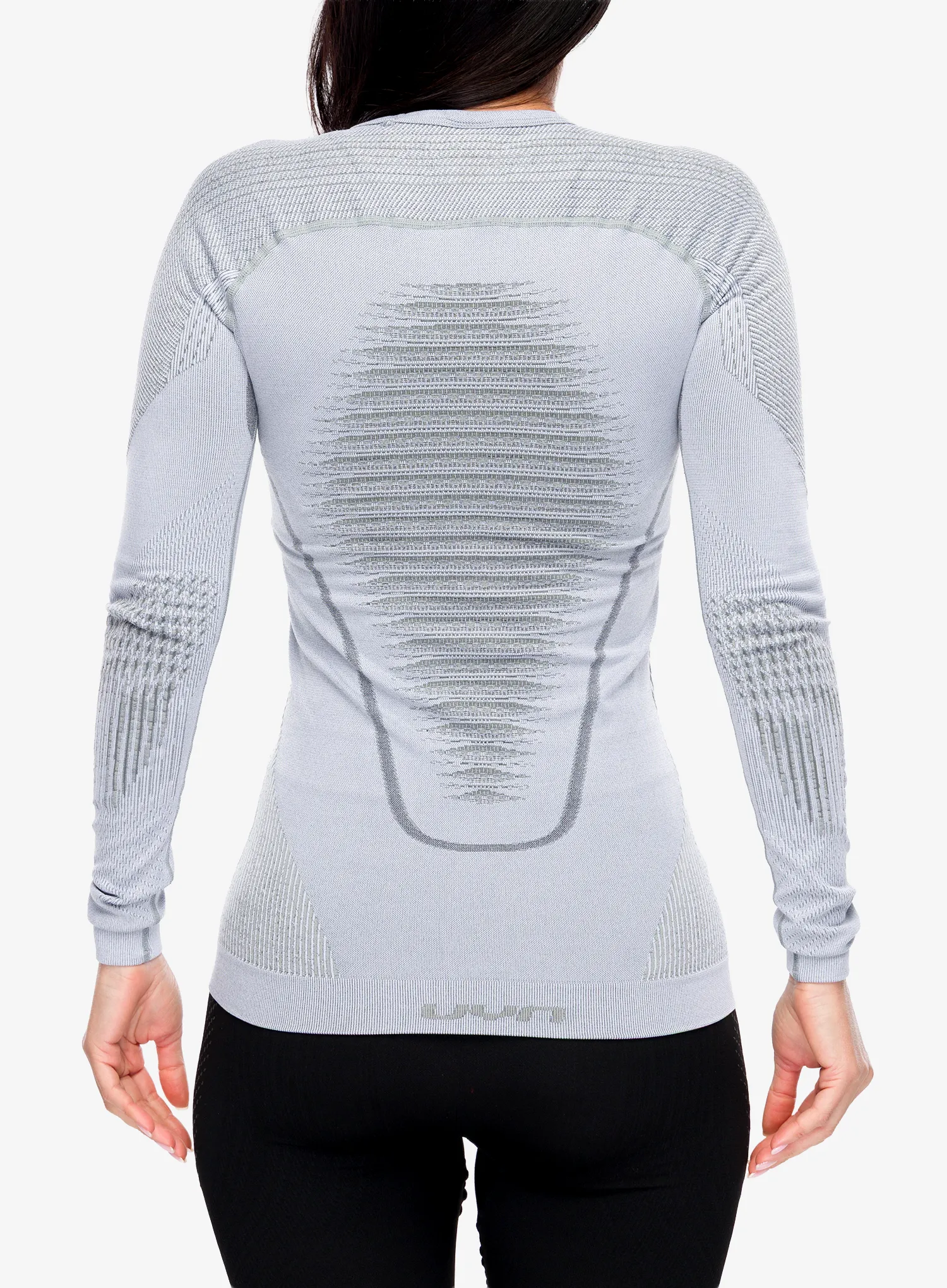 Ženska termo flis jopa UYN Evolutyon+ UW Shirt Long Sleeve - light grey melange