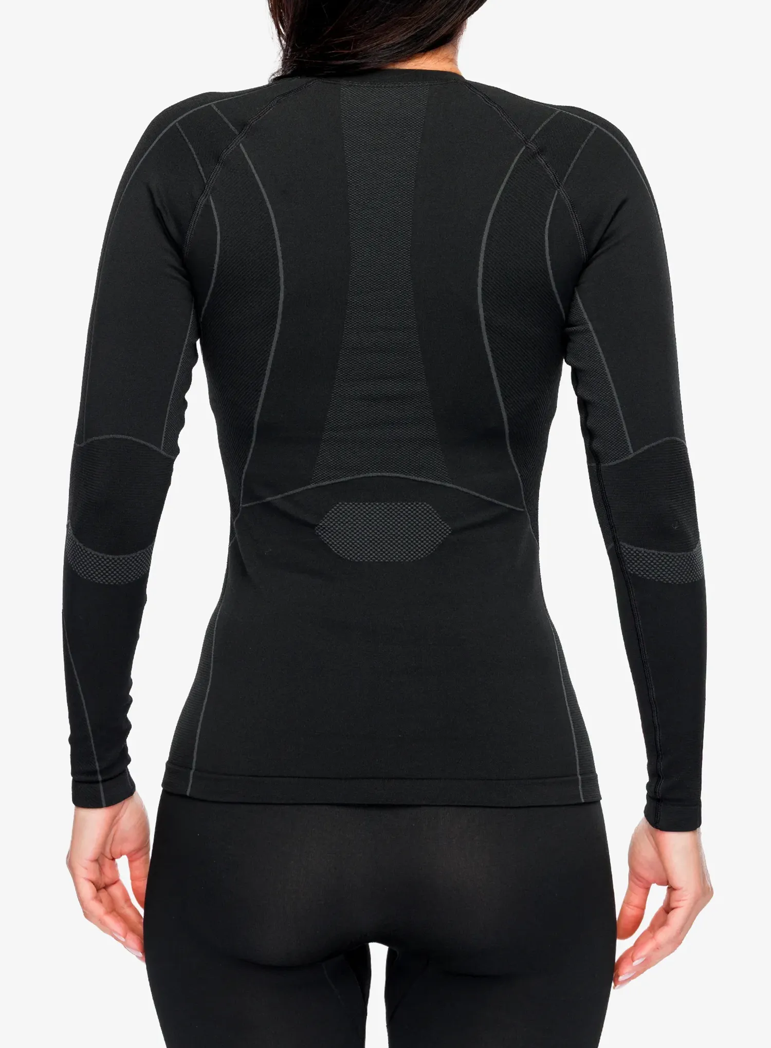 Ženska termo flis jopa Viking Base Layer Gaja Longsleeve - black