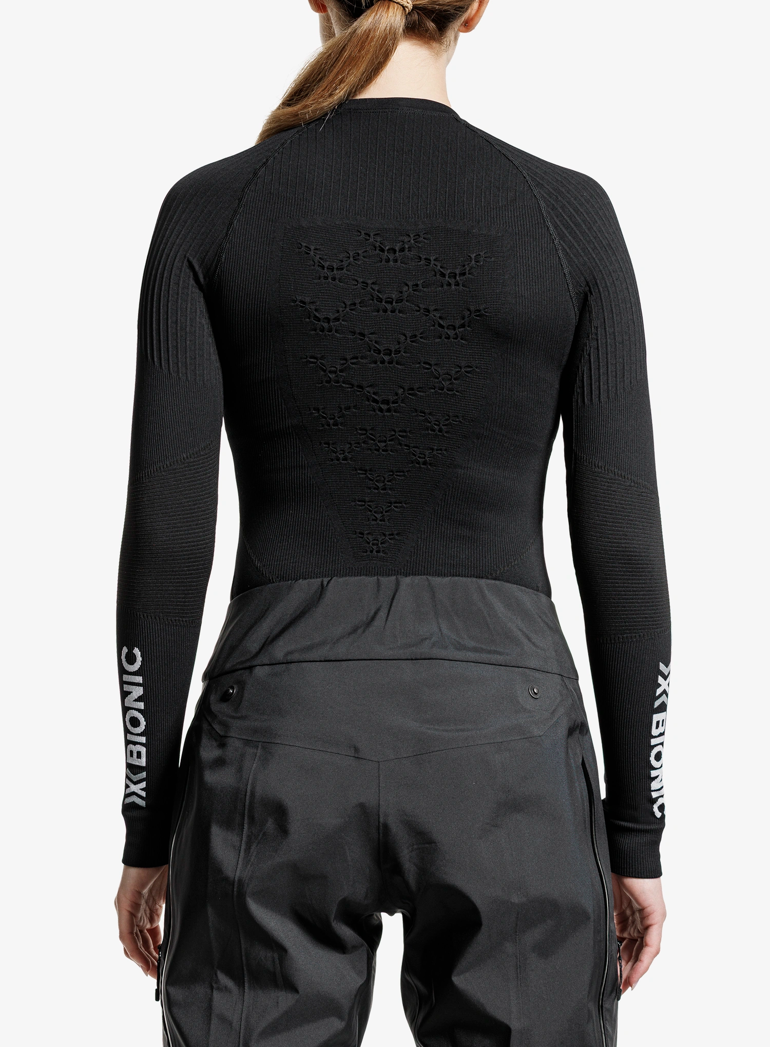 Ženska termo flis jopa X-Bionic Energy Accumulator 4.0 Shirt - opal black/arctic wht