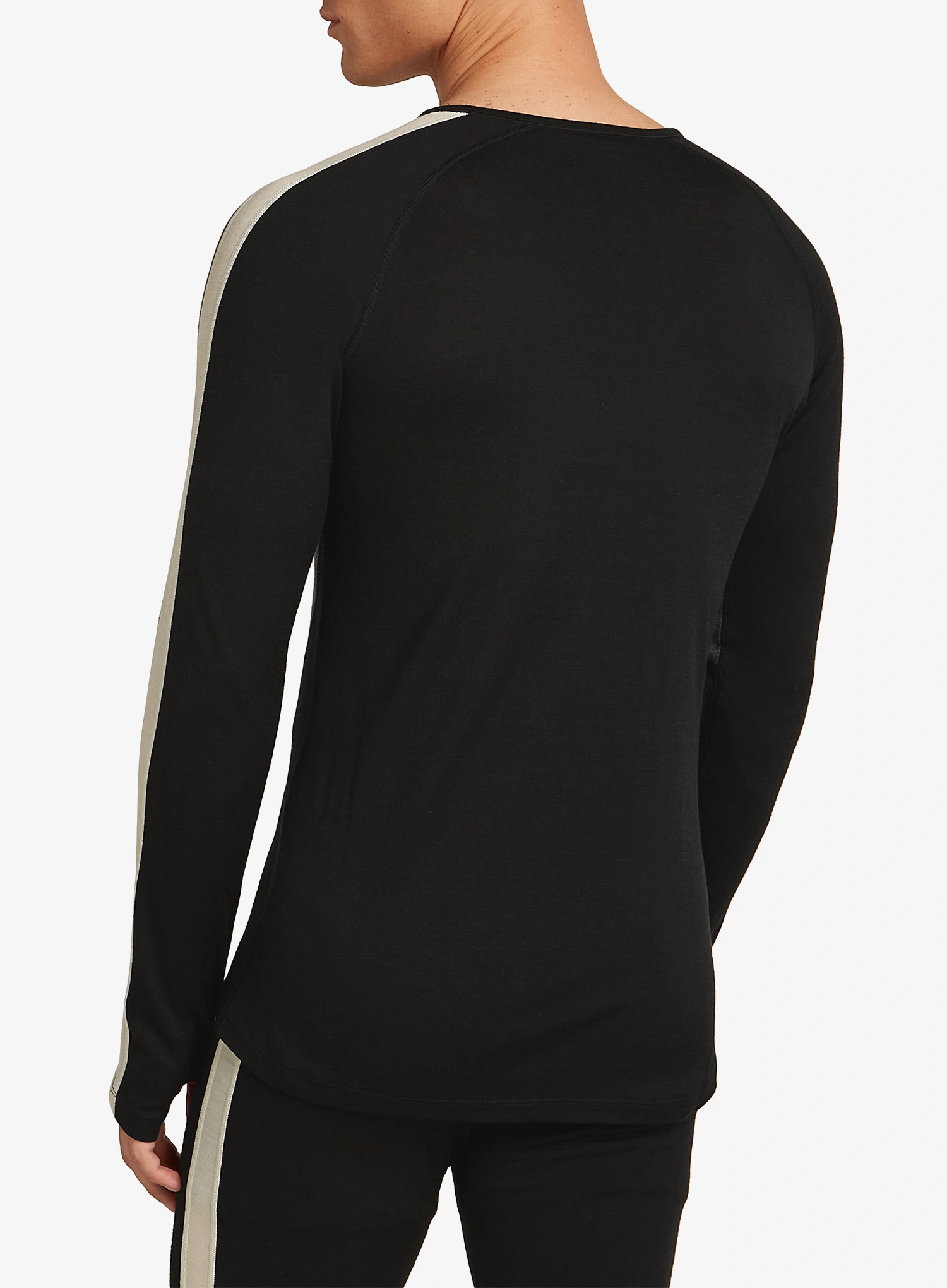 Termo flis jopa Icebreaker Merino 200 Oasis+ LS Crewe - black/jet hthr/undyed/cb