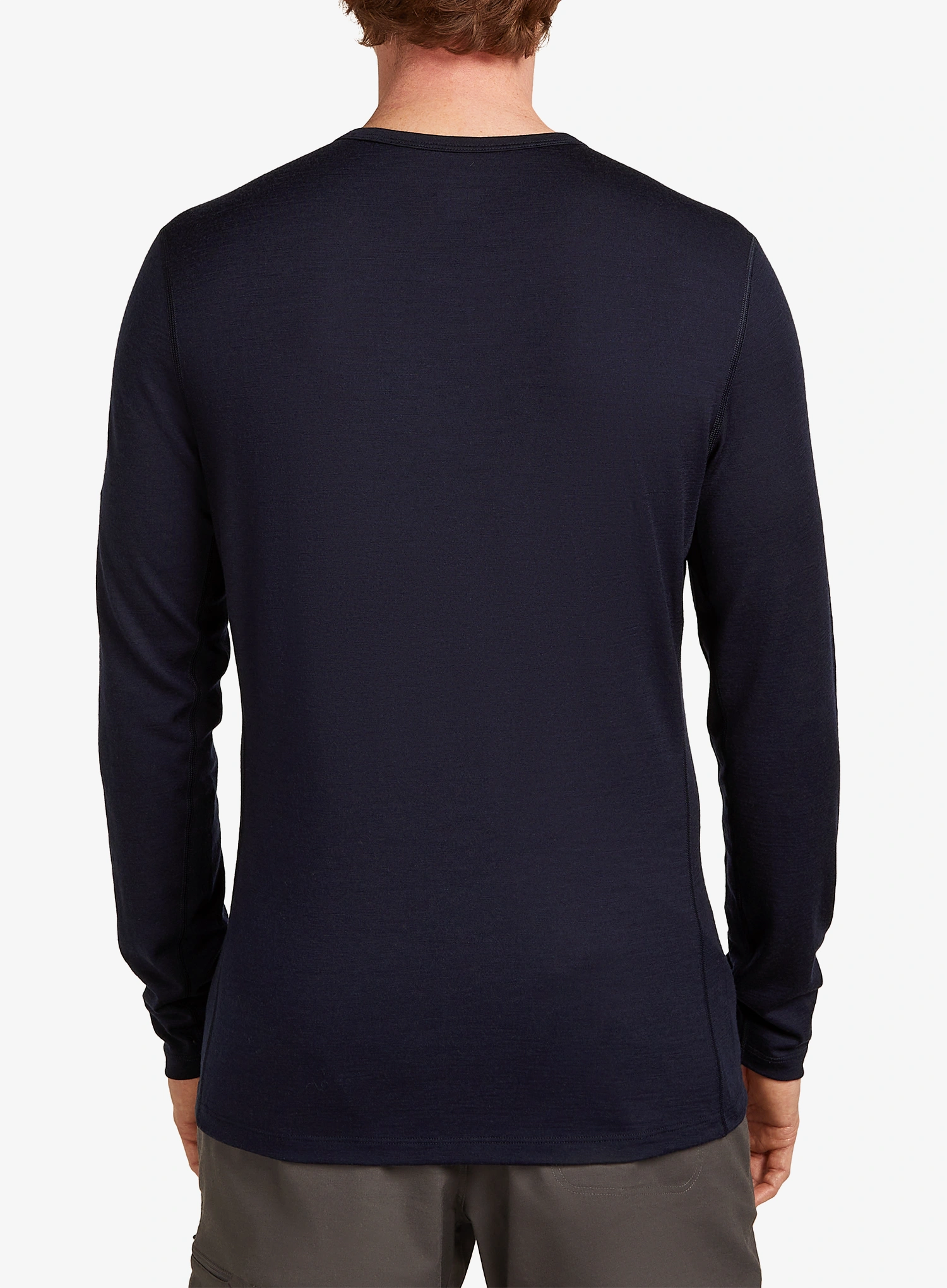 Termo flis jopa Icebreaker Merino 200 Oasis LS Crewe Elevation Line - midnight navy