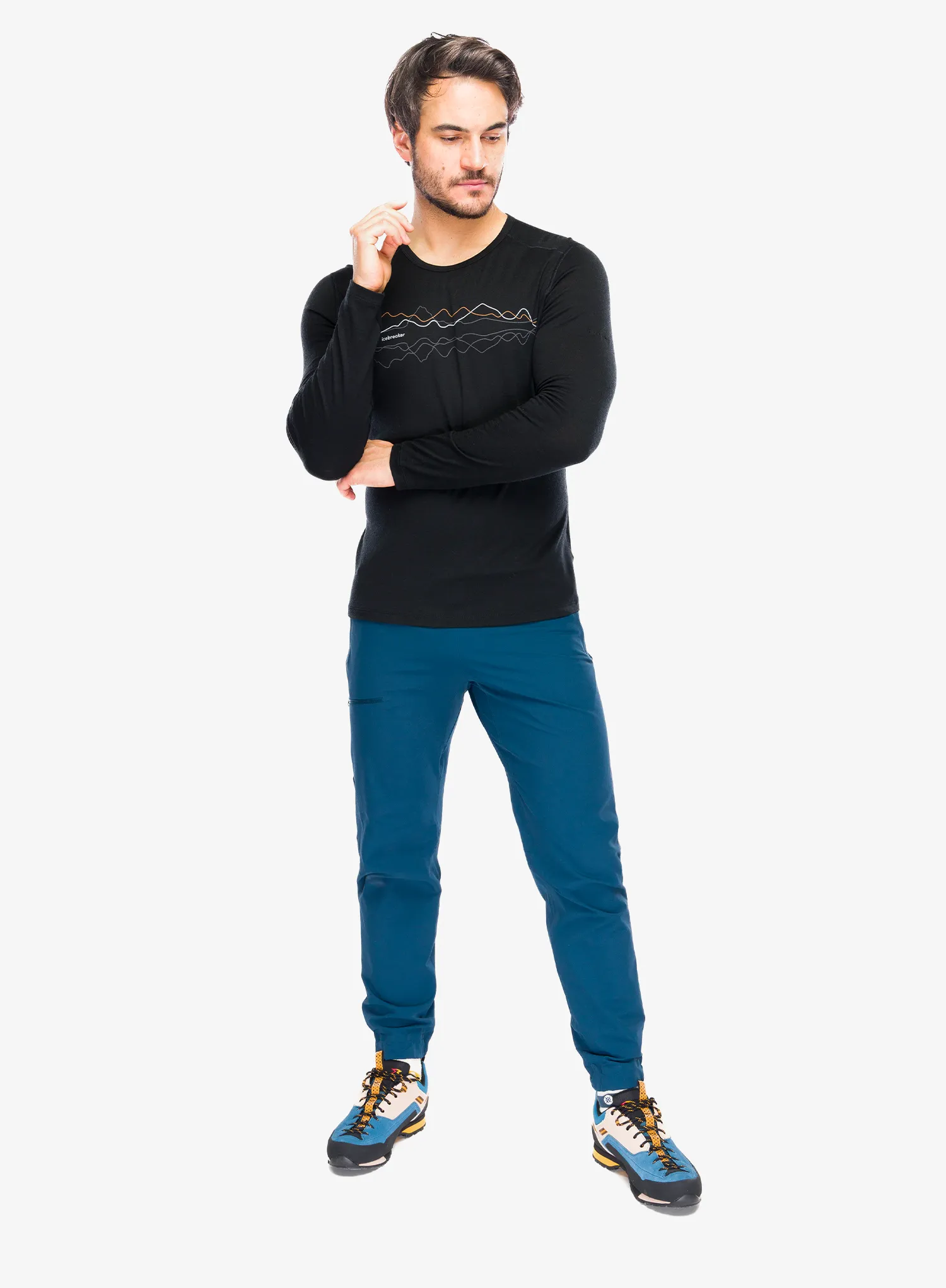 Termo flis jopa Icebreaker Merino 200 Oasis LS Crewe Icebreaker - black