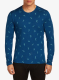Termo flis jopa Icebreaker Merino 200 Oasis LS Crewe Snow Day AOP - atlantis/topaz/aop