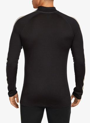Termo flis jopa Icebreaker Merino 200 Oasis+ LS High Neck - black/jet hthr/undyed/cb