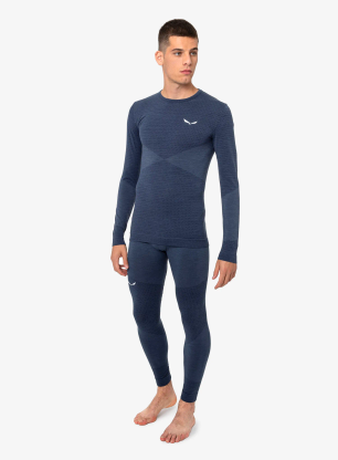 Termo flis jopa Salewa Zebru Medium Warm AMR L/S Tee - dark denim