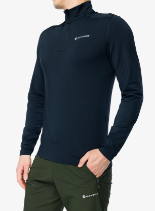 Termo flis jopa Montane Dart Xt Zip Neck - black