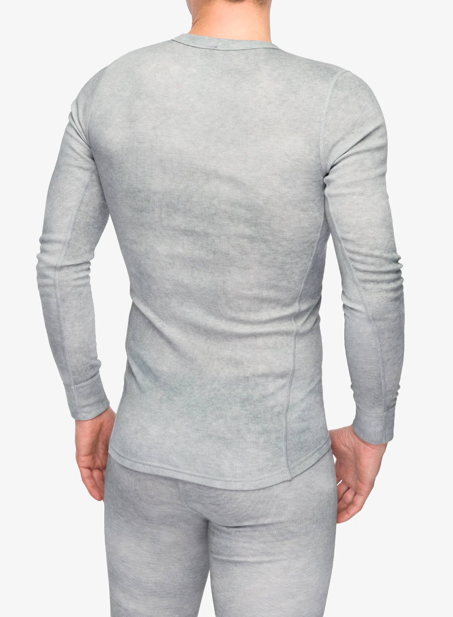 Termo flis jopa Odlo Active Warm X Pow BL Top Crew Neck L/S - silver grey
