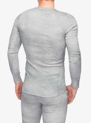 Termo flis jopa Odlo Active Warm X Pow BL Top Crew Neck L/S - silver grey