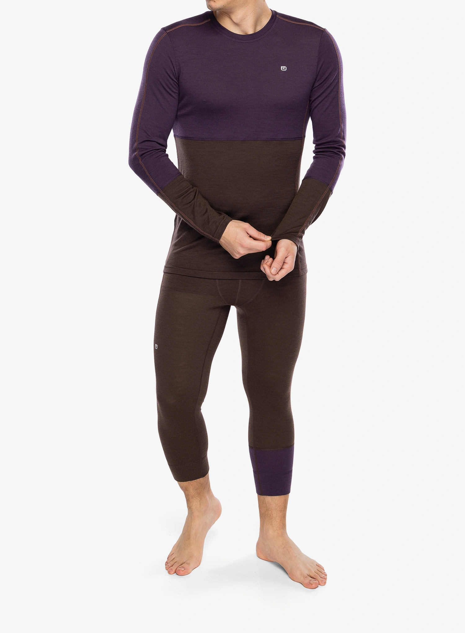 Termo flis jopa Ortovox 185 Rock N Wool Long Sleeve - dark wild berry