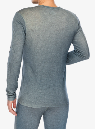 Termo flis jopa Ortovox 185 Rock'N'Wool Print LS - aop green sage