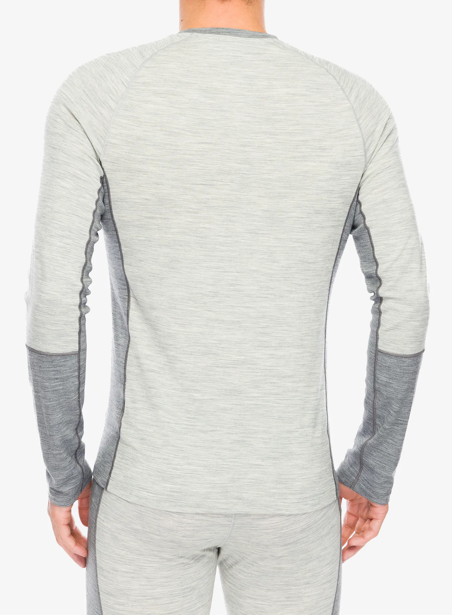 Termo flis jopa Peak Performance Magic Crew Wool-Blend BL - med grey mel/grey mel