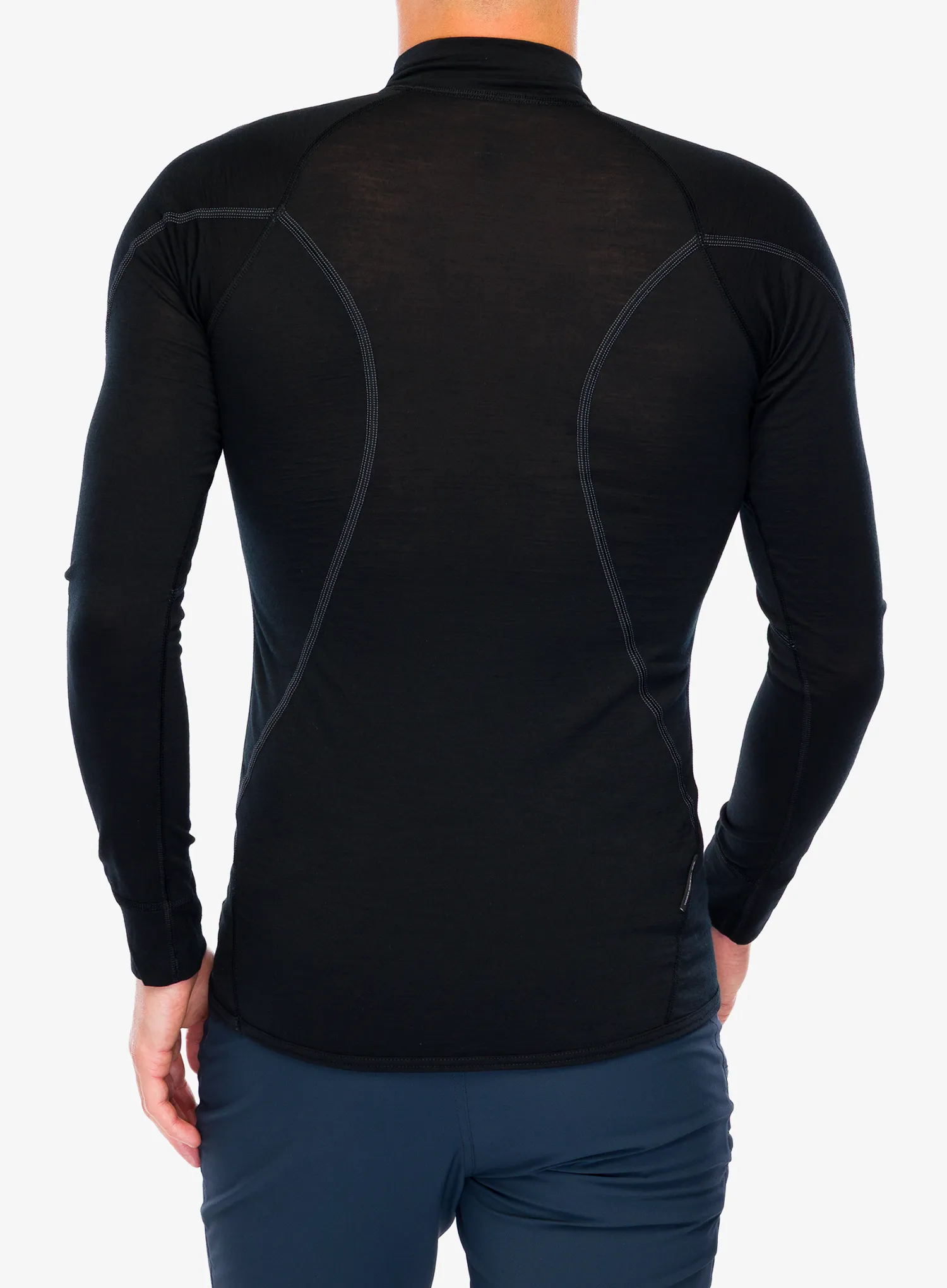 Termo flis jopa Sensor Merino Active Tee LS Zip - black