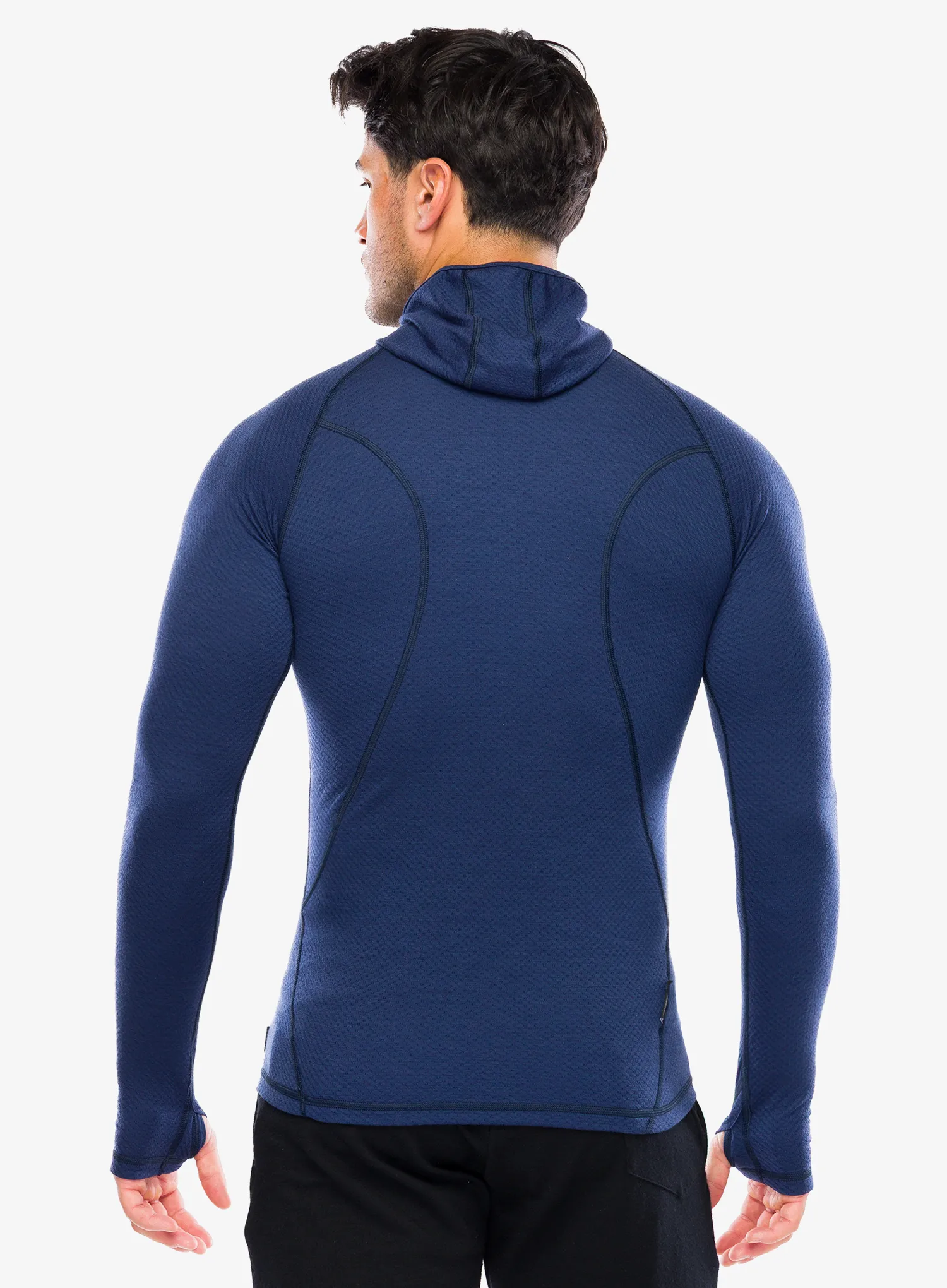 Termo flis jopa Sensor Merino DF Tee L/S Hooded - deep blue