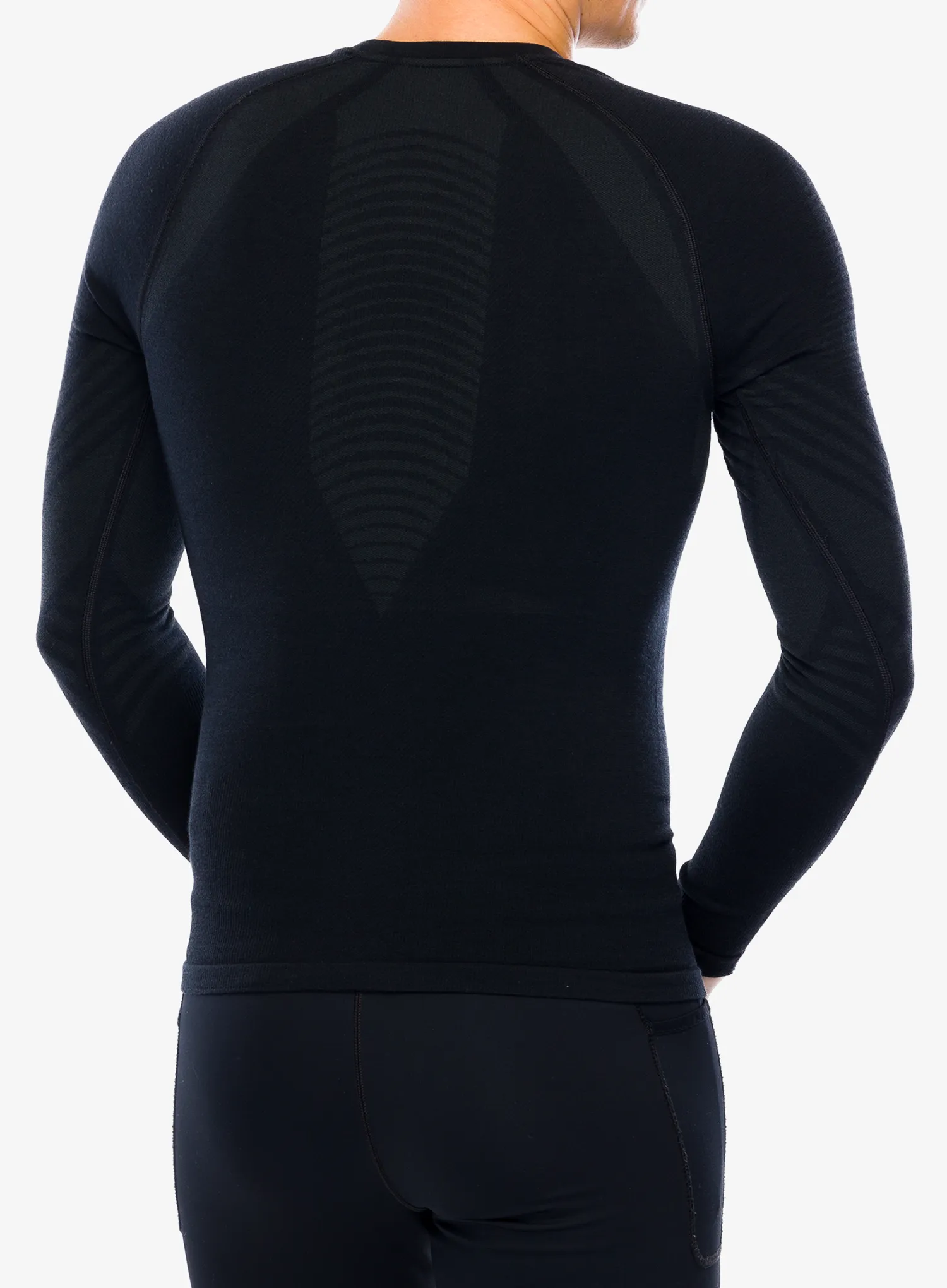 Termo flis jopa Smartwool Intraknit Active Base Layer Crew - black/black
