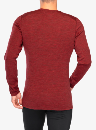 Termo flis jopa Smartwool Merino 250 Baselayer Crew - currant heather