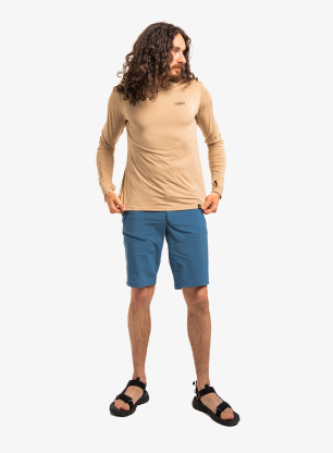 Termo flis jopa Turbat Hike Lite LS Hood Thermo T-Shirt - cornstalk sand