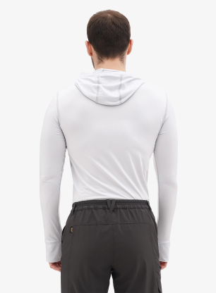 Termo flis jopa Turbat Hike Lite LS Hood Thermo T-Shirt - glacier gray