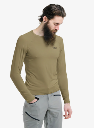 Termo flis jopa Turbat Hike Lite LS Thermo T-Shirt - cornstalk sand
