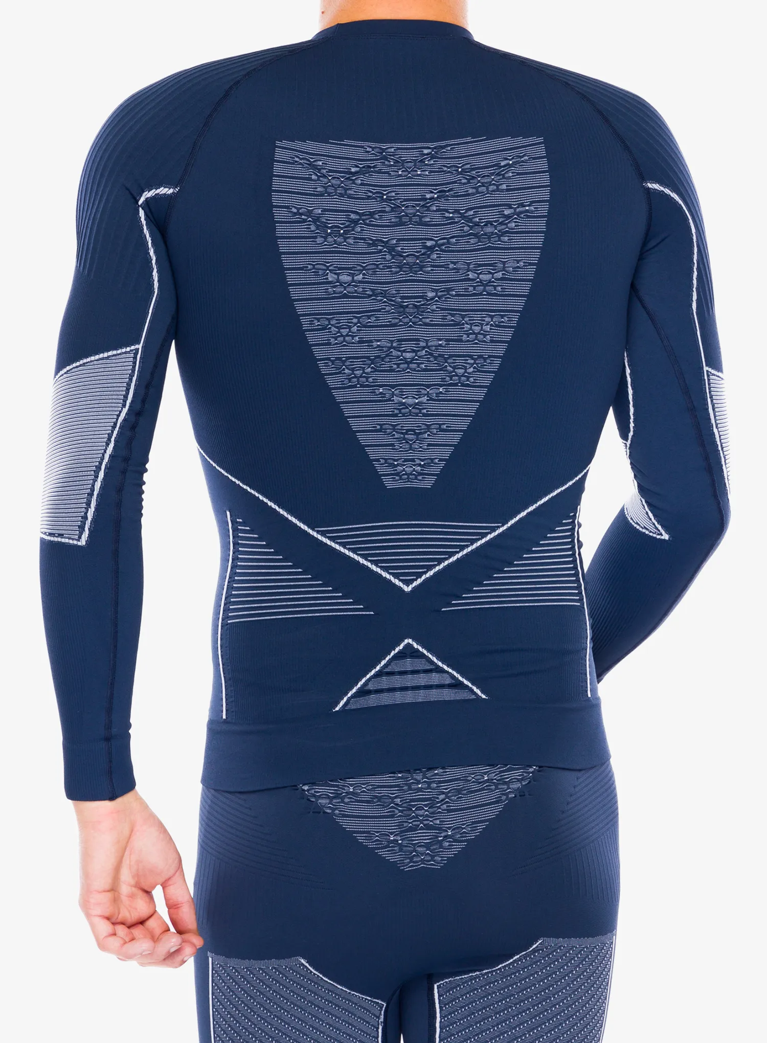 Termo flis jopa X-Bionic Energy Accumulator 4.0 Shirt Round Neck - marine/optical white