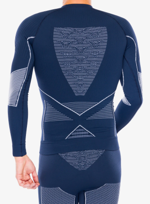 Termo flis jopa X-Bionic Energy Accumulator 4.0 Shirt Round Neck - marine/optical white