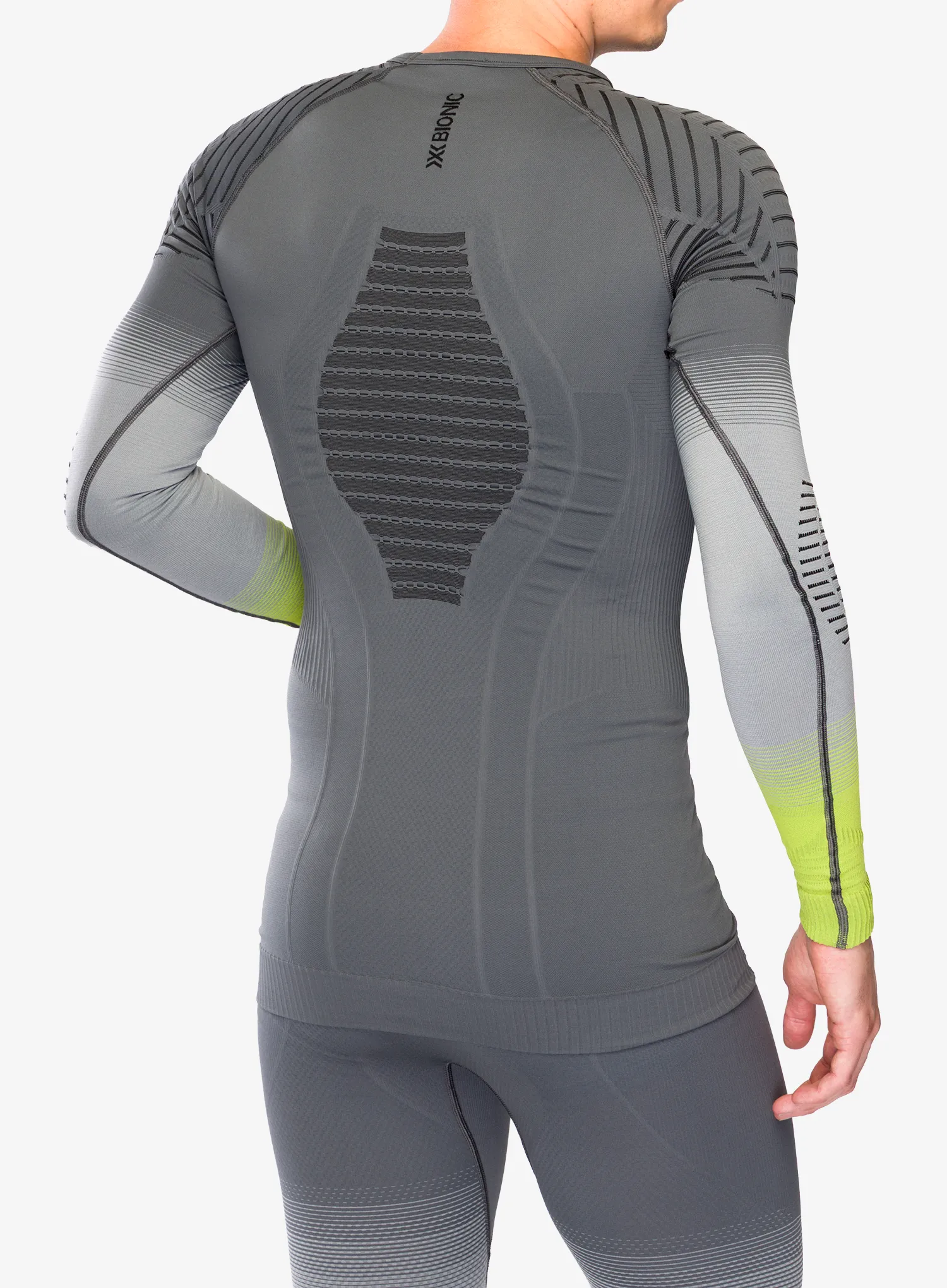 Termo flis jopa X-Bionic Invent Fx Shirt LS - rhino grey/l.grey/canary
