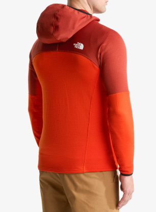 Jopica The North Face Polartec Powergrid Stormgap Hoodie - lava red/iron clay