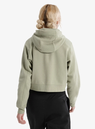 Ženska plezalna jopa Arcteryx Emblem Fleece Full Zip Crop Hoody - habitat