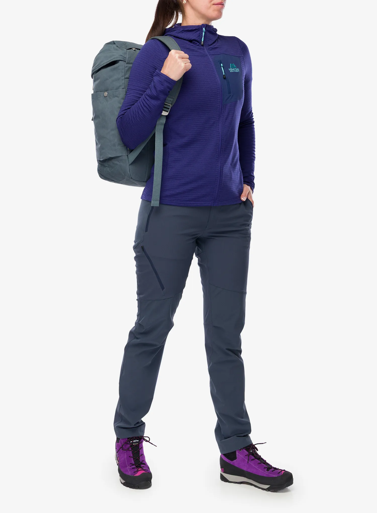 Ženska plezalna jopa Mountain Equipment Lumiko Hooded Jacket - amethyst/medieval