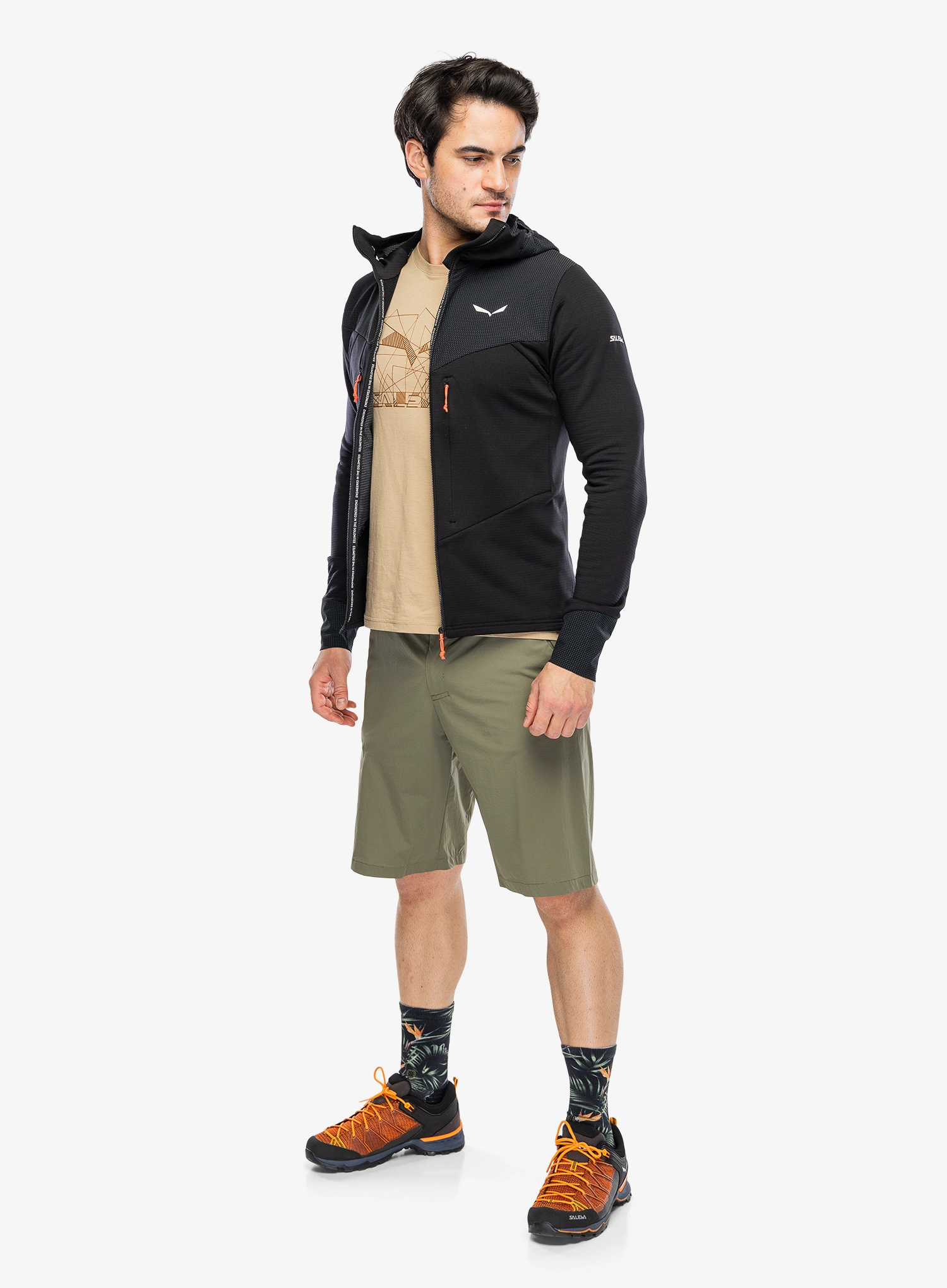Plezalna jopa Salewa Agner Polarlite Hooded Jacket - black out