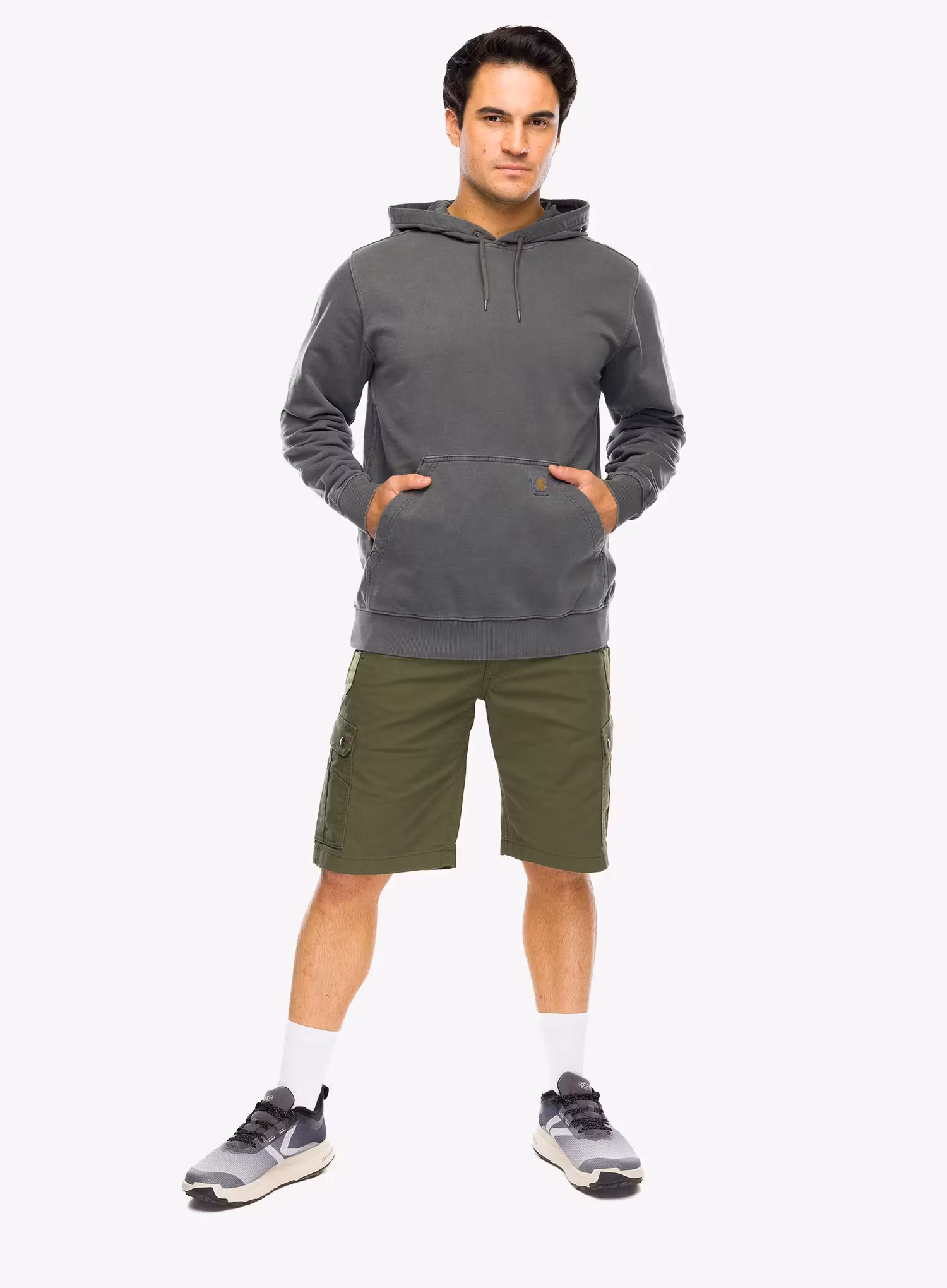 Jopica s kapuco Carhartt Durham Garment Dyed Logo Sweatshirt - shadow