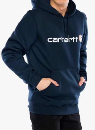 Jopica s kapuco Carhartt Signature Logo Sweatshirt - new navy