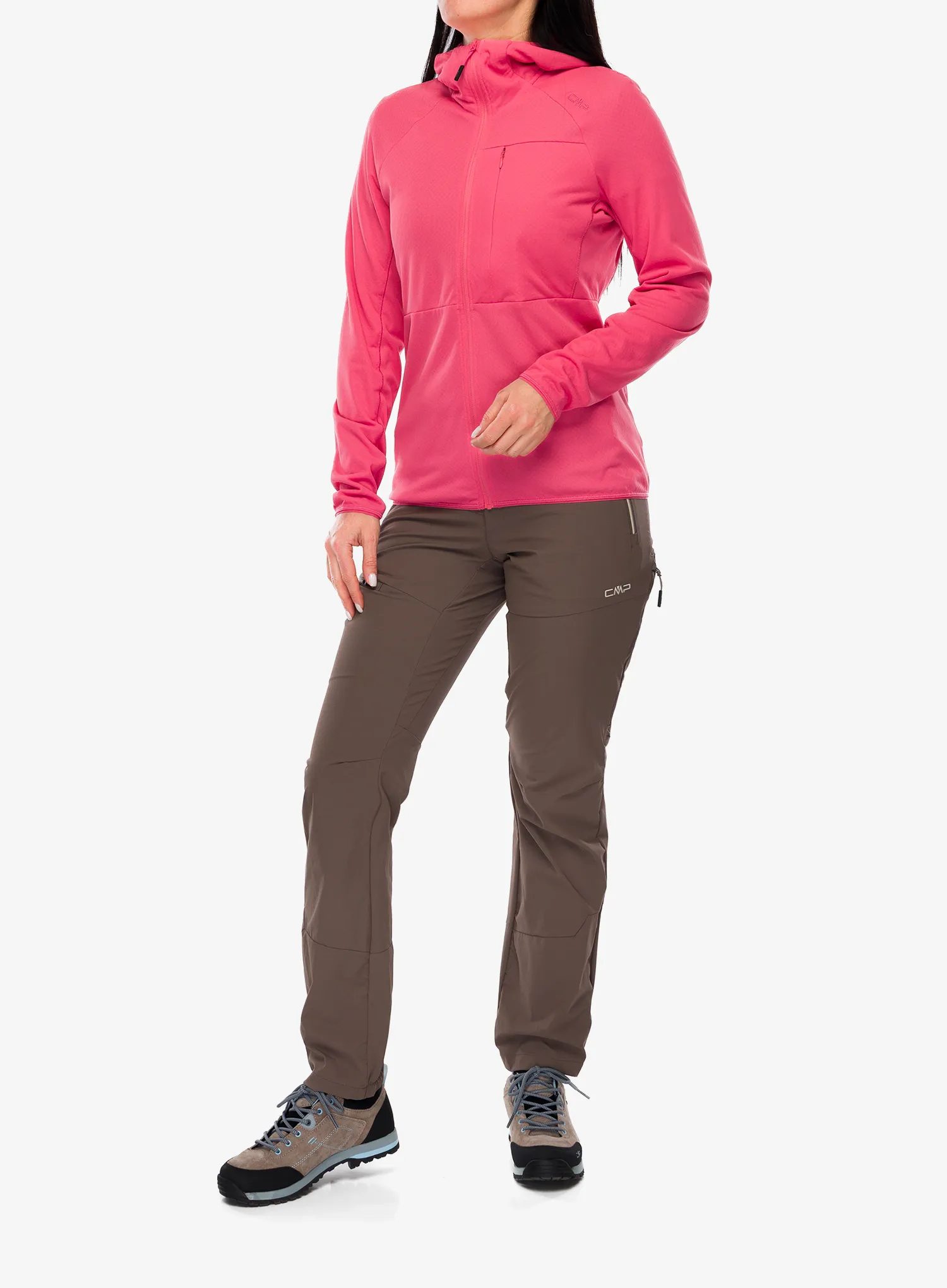 Ženska jopa s kapuco CMP Skylea Jacket - coral