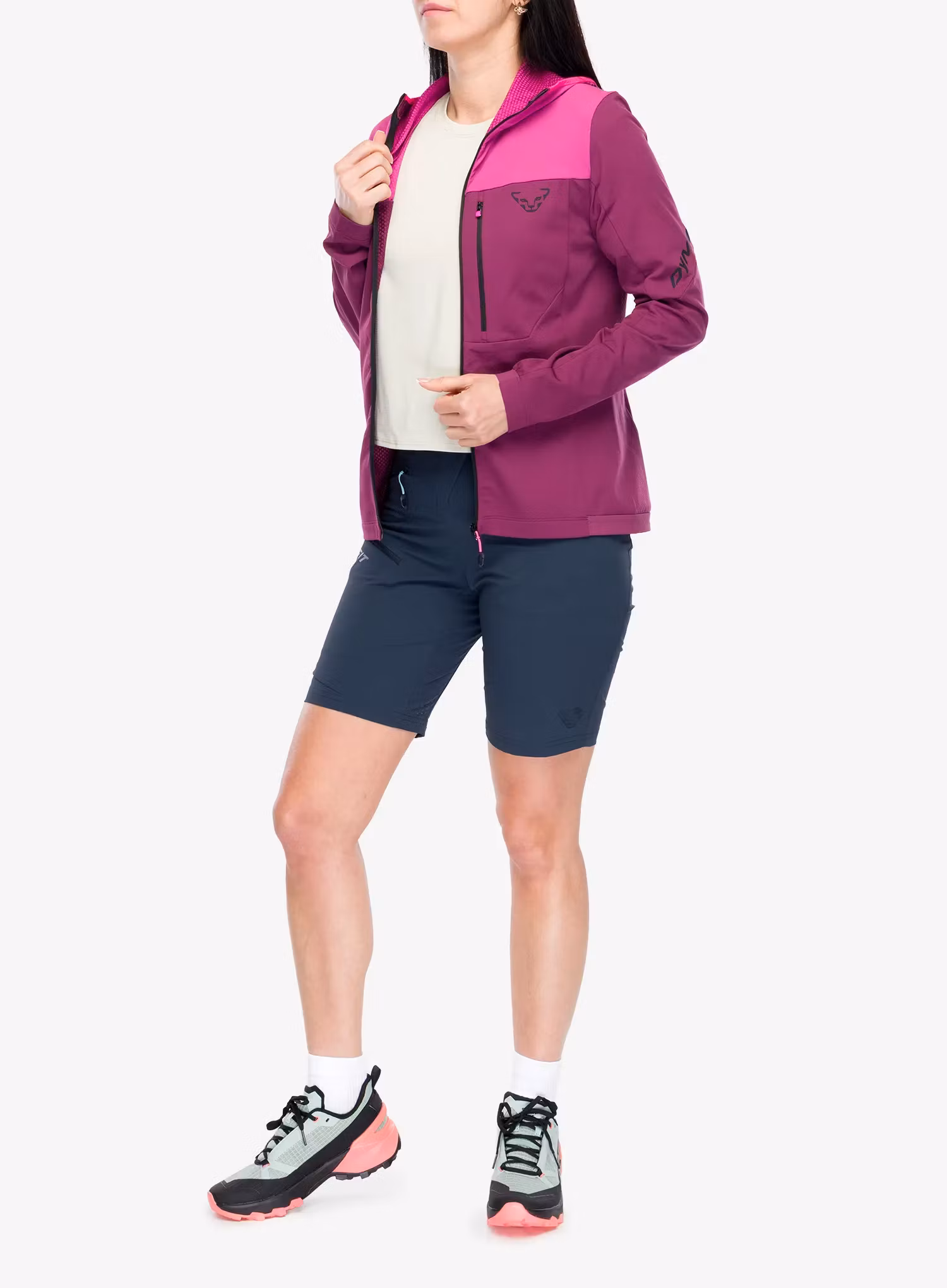 Ženska jopa s kapuco Dynafit Traverse Thermal Hooded Jacket - magenta
