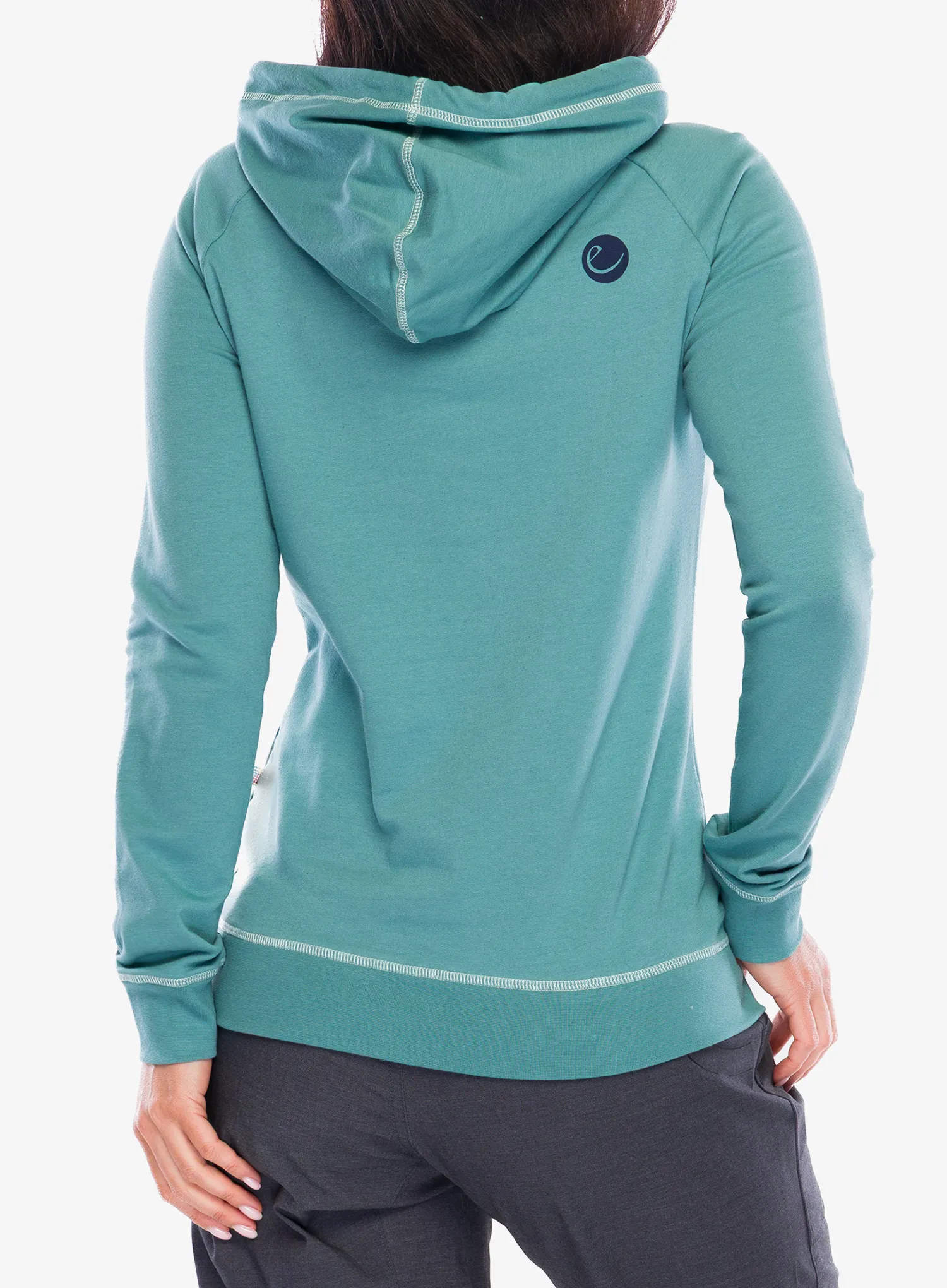 Ženska jopa s kapuco Edelrid Tecu Hoody  - mineral blue